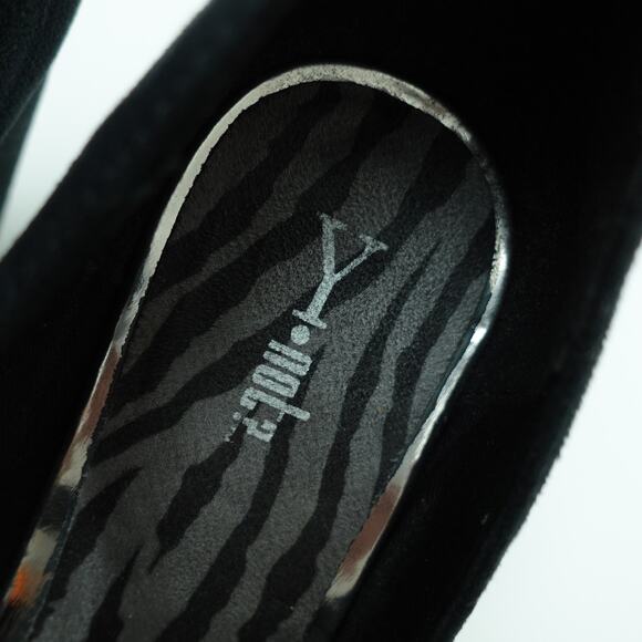 Y-Not? Womens Davina Mary Jane Shoes Round Toe Block Heel Suede Black Size 9 - Picture 6 of 8